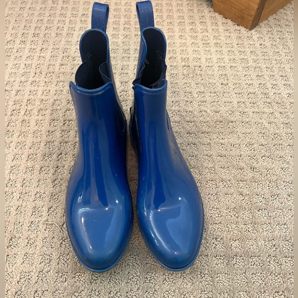 Ralph Lauren blue ankle rain boots